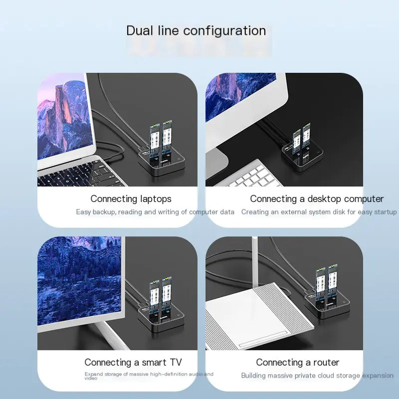 KSY K3016 M.2 NVMe/SATA SSD Docking Station