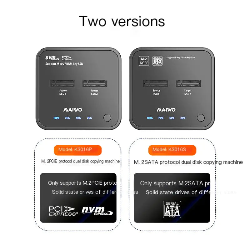 KSY K3016 M.2 NVMe/SATA SSD Docking Station